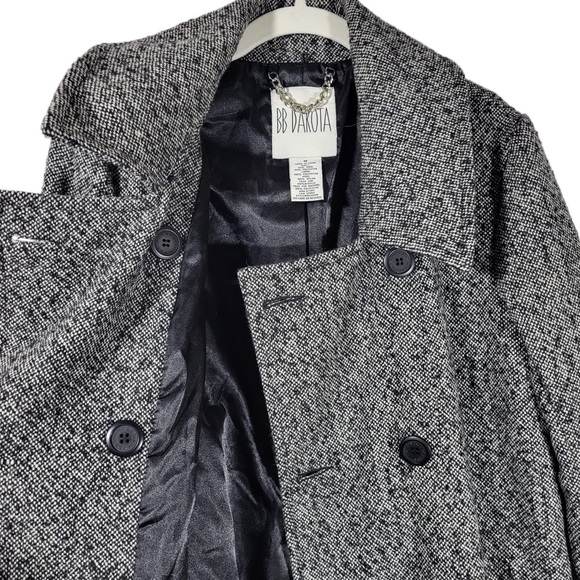 Dakota Tweed Wool Blend Double Breasted Peacoat - Picture 5 of 8